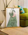Affiche La Poire - Femme Rayures Vertes