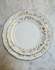 Assiette à Dessert Fleurs - Porcelaine décor à l'Or