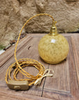 Baladeuse Clichy Dorée - Lampe vintage en verre