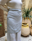 Torchon / Tablier Rayure Beige Bleu