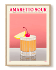 Affiche Cocktail - Amareto Sour - Elin PK