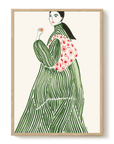 Affiche La Poire - Femme Rayures Vertes