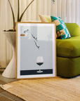 Affiche - Plongeon Verre de Vin