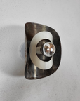Applique murale en métal - luminaire vintage année 70