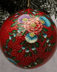 Boule de Noël Indienne Rouge