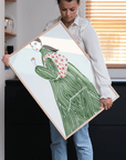 Affiche La Poire - Femme Rayures Vertes