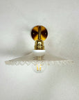 Applique Dentelle Vintage - Luminaire verre opaline