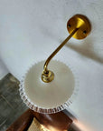 Applique Dentelle Vintage - Luminaire verre opaline