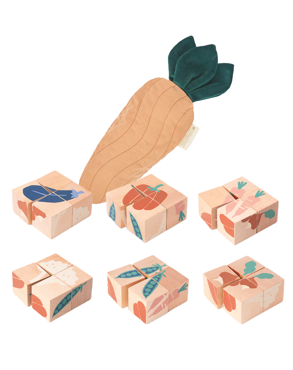 Cubes en Bois Veggies Nobodinoz