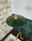 Suspension Atelier Vintage - Métal Émaillé Vert