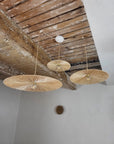 Suspension Ombrelle Trio - Luminaire raphia fait main (Précommande)