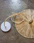 Suspension Ombrelle - Luminaire raphia fait main (Précommande)