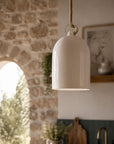 Suspension Cloche - Luminaire en Céramique Blanche