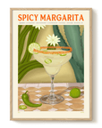 Affiche Cocktail - Spicy Margarita - Elin PK