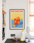 Affiche - Cocktail Negroni - Elin PK
