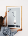 Affiche - Plongeon Verre de Vin