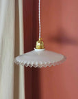 Suspension Dentelle Vintage - Verre Opaline