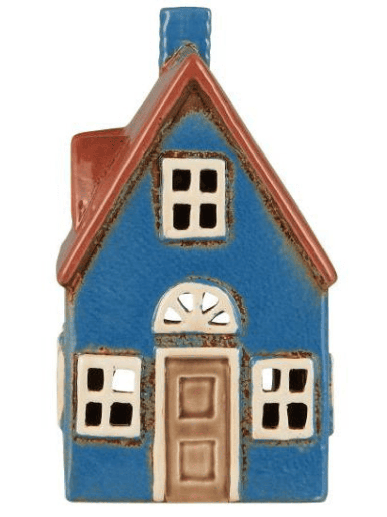 Photophore Maison - Céramique Bleue