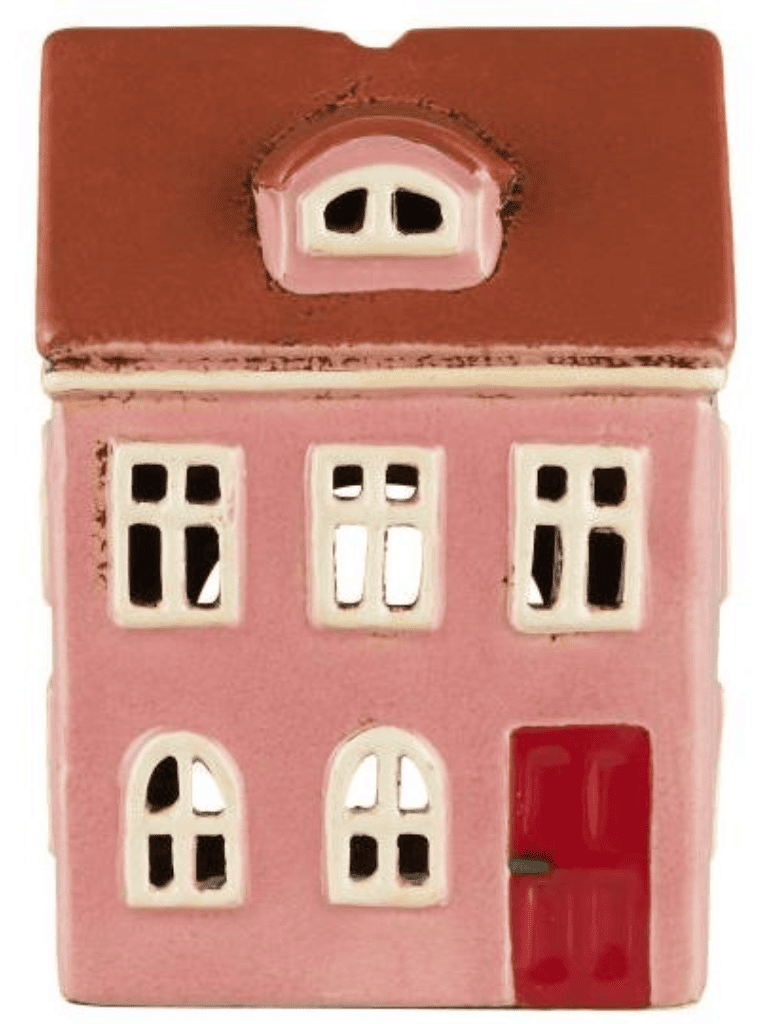 Photophore Maison - Céramique Rose